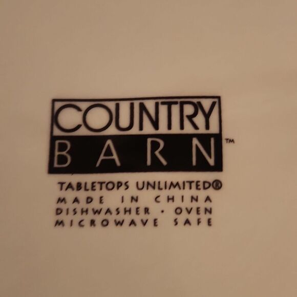 Tabletops Unlimited Cow Country Barn Dinner Plate - Picture 4 of 4